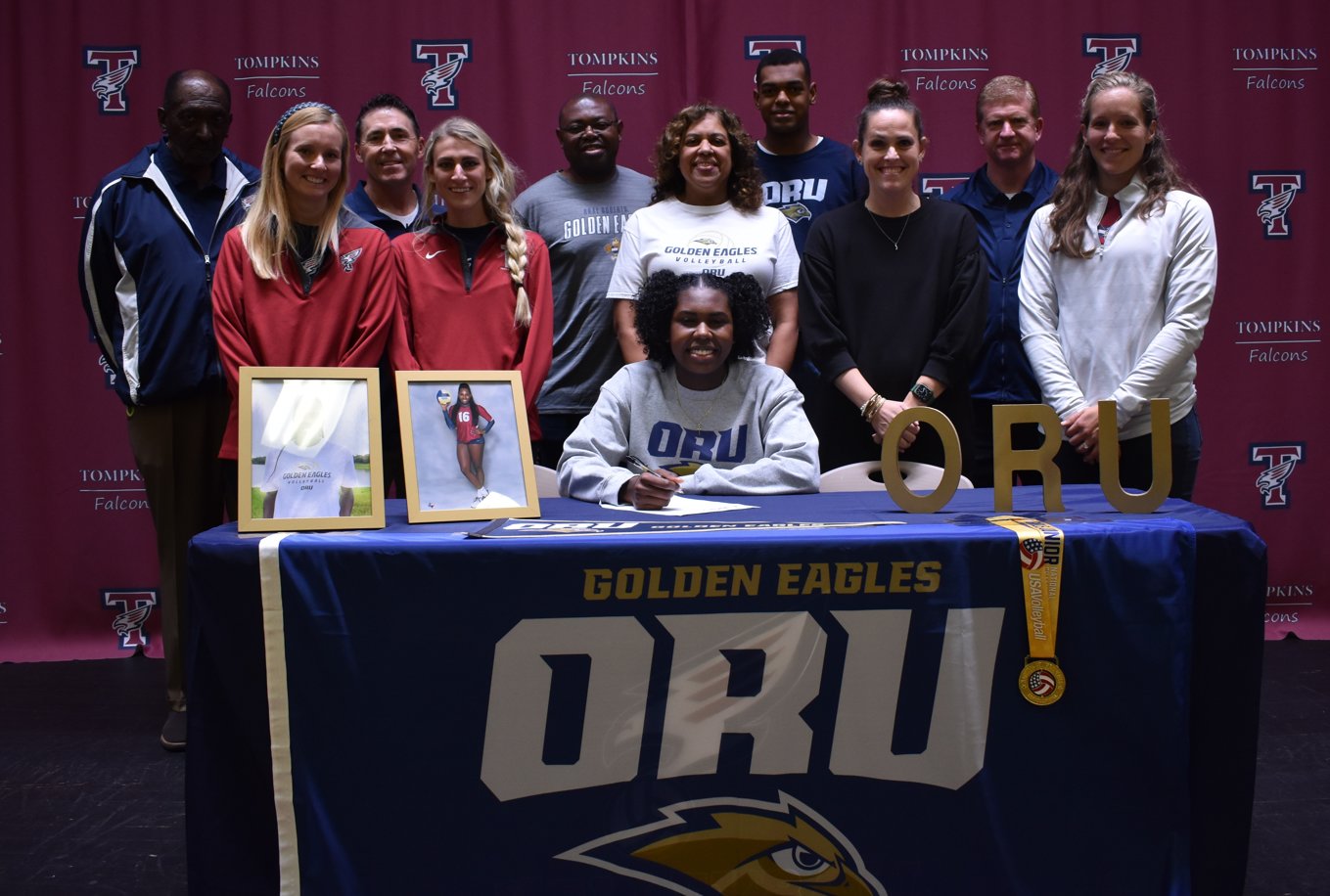 Natassia Baptists signed to play volleyball at Oral Roberts University.